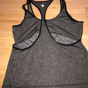 lululemon athletica Tops - Lululemon heathered Gray tank top open back sz 8 lululemon athletica Tops - Lululemon heathered Gray tank top open back sz 8